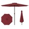 Costway 12 FT Patio Umbrella Outdoor Market Umbrella with Crank Handle 8 Sturdy Ribs Coffee/Beige/Red/Navy/Gray